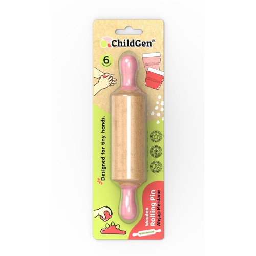 Childgen Merdane Ahşap - Pastel Pembe Childgen Merdane Ahşap - Pastel Pembe